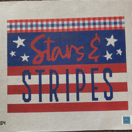 Stars & Stripes Canvas - Garden Gate Needlepoint