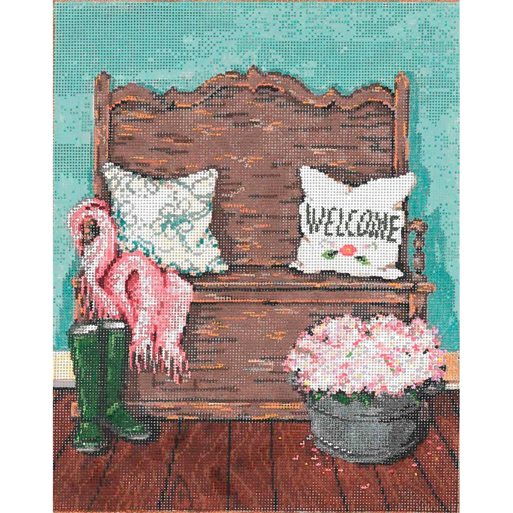 Stay Awhile - Garden Gate Needlepoint