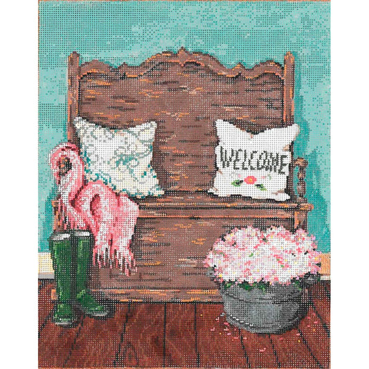Stay Awhile - Garden Gate Needlepoint