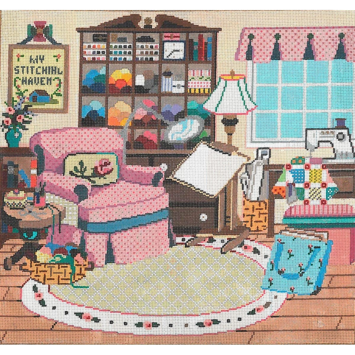Stitching Haven - Garden Gate Needlepoint