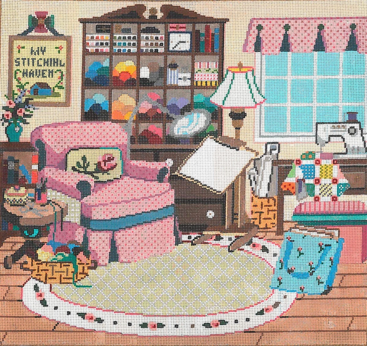 Stitching Haven - Garden Gate Needlepoint