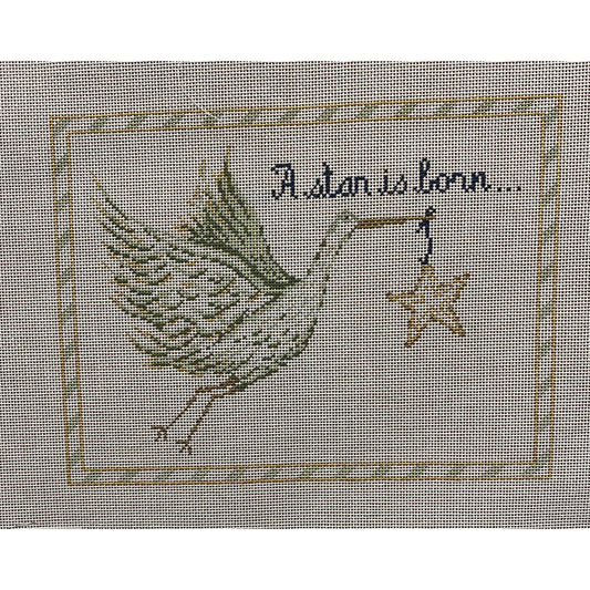 Stork canvas - Garden Gate Needlepoint