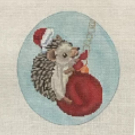 Swinging Porcupine Ornament - Garden Gate Needlepoint