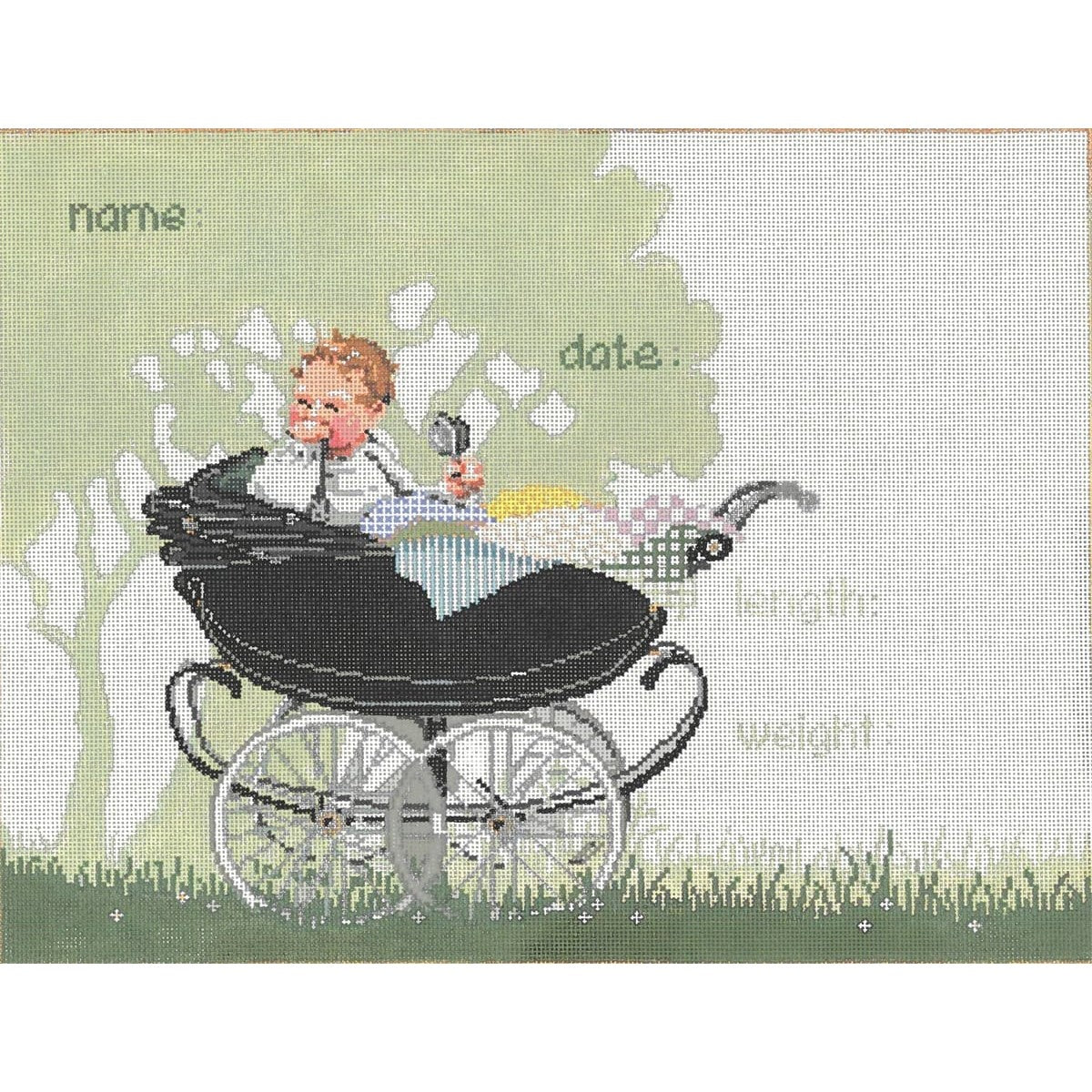 The Pram - Garden Gate Needlepoint