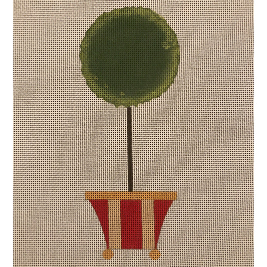 Topiary Tree Tri Canvas - Garden Gate Needlepoint