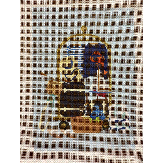 Valet Cart canvas - Garden Gate Needlepoint