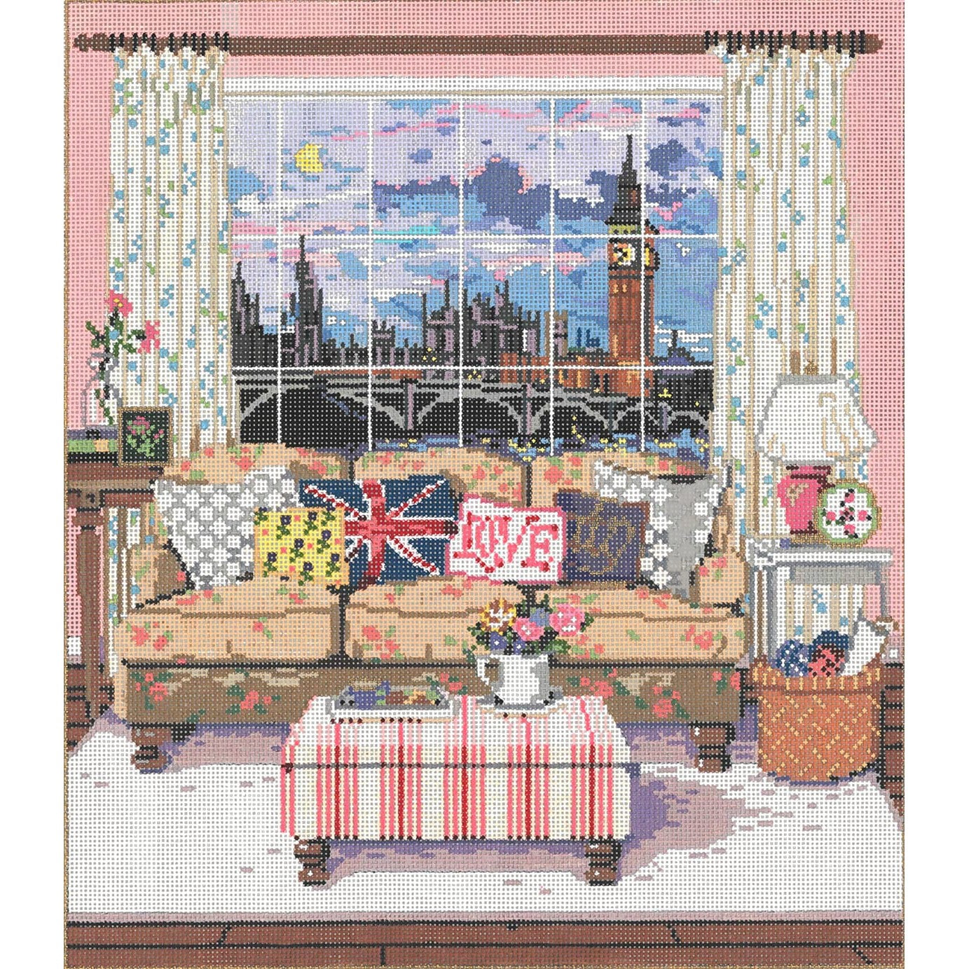 View of London - Garden Gate Needlepoint