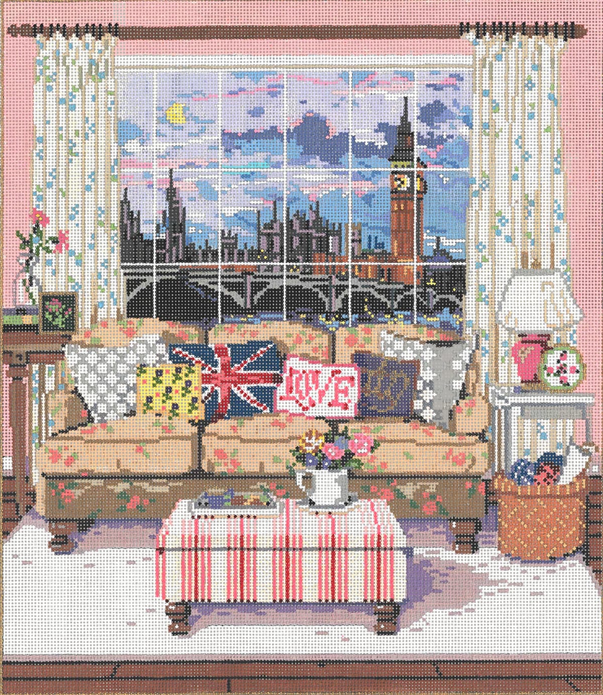 View of London - Garden Gate Needlepoint