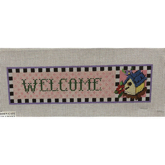 Welcome canvas - Garden Gate Needlepoint