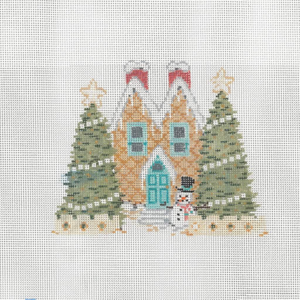 Xmas House IX - August - Garden Gate Needlepoint