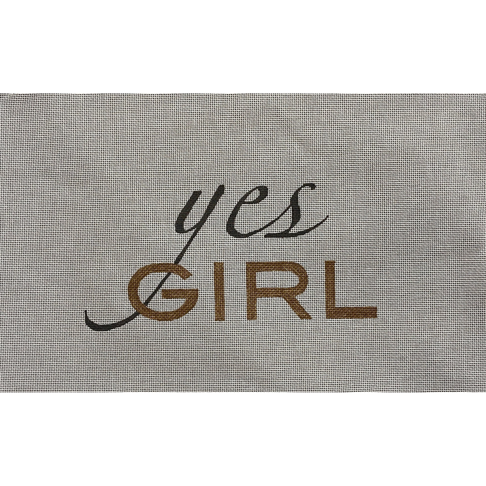 Yes Girl Canvas - Garden Gate Needlepoint