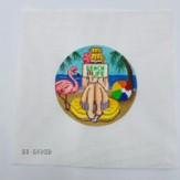 Beach Stitching Girl Ornament | Garden Gate Needlepoint