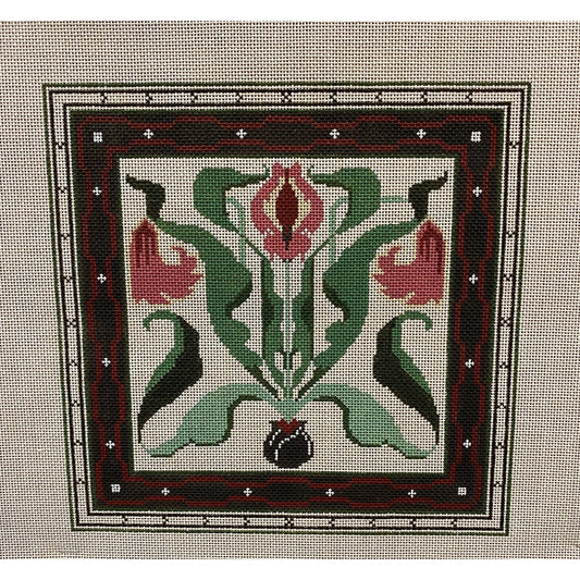 desert flower in Pot 2 Canvas - Garden Gate Needlepoint