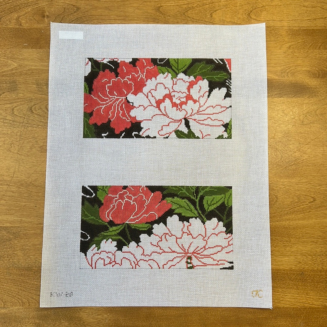 Peony Clutch - Garden Gate Needlepoint